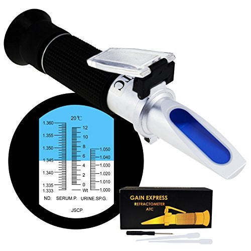 GAIN EXPRESS Clinical Refractometer with ATC Tri Scale Serum ProteinUrine Specific GravityRefractive Index - Image 1