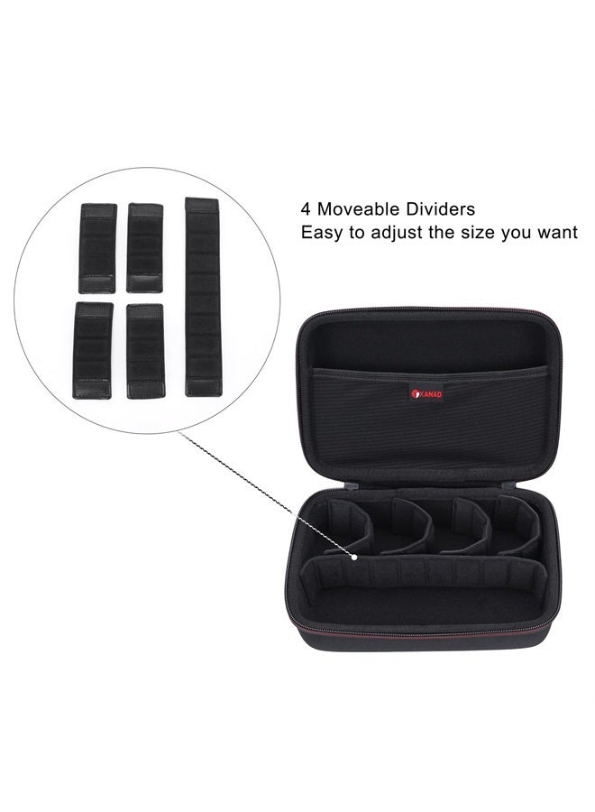 XANAD Hard Case for GoPro Hero 11/10 /9/8 / 7/6 / 5 / MAX or Insta360 GO 3 Waterproof Digital Action Camera,Fit 8.5'' X 5.5'' X 2'' Camera,with 4 Moveable Dividers - Image 2