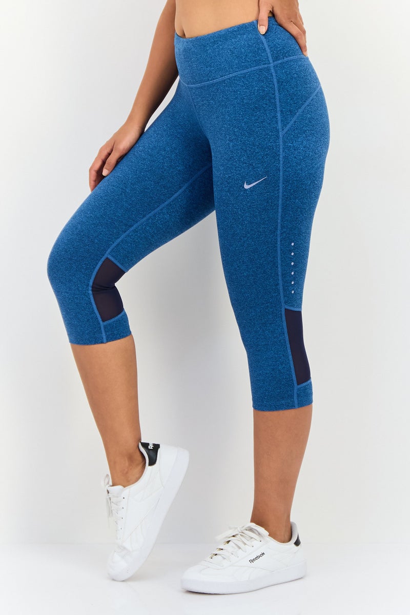 Nike Women Tight Fit Running 3/4 Leggings, Heather Blue - Image 2