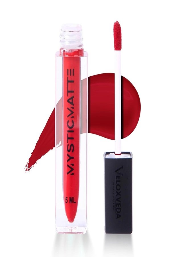 Veloxveda Mystic Matte Liquid Lipstick - Hot Red (Shade-09), 5ml - Vibrant Classic Red, Long Lasting, Waterproof & Smudge-Proof Matte Finish - Image 1