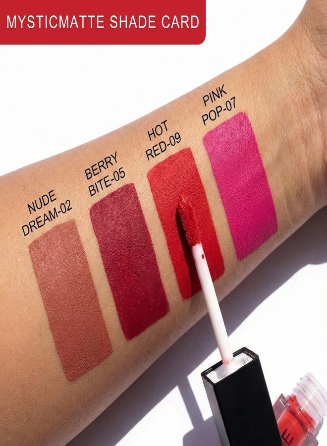 Veloxveda Mystic Matte Liquid Lipstick - Hot Red (Shade-09), 5ml - Vibrant Classic Red, Long Lasting, Waterproof & Smudge-Proof Matte Finish - Image 3