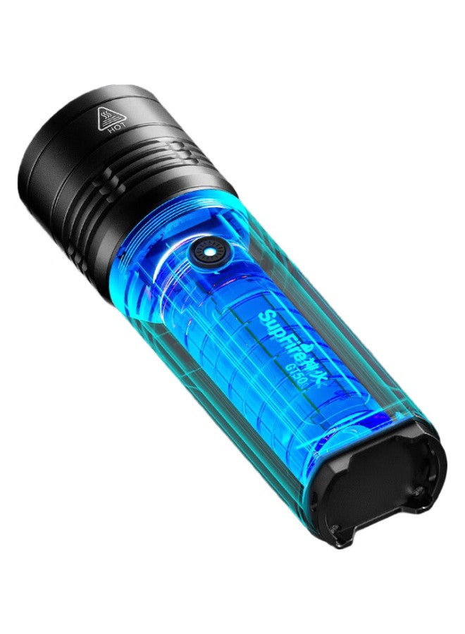 SupFire Flashlight, High Brightness, Long Battery Life, Long-Range Illumination, Military-Grade Brightness, Outdoor And Home Use, Sky- Piercing Light, 100000 Lumens - Image 2