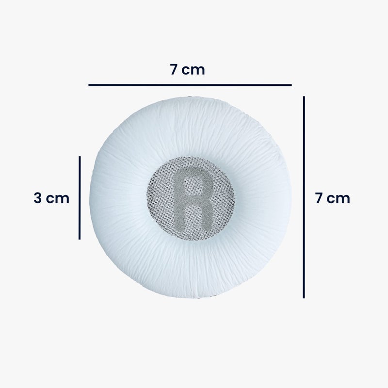 kwmobile Ear Pads Compatible with JBL Tune 600 / 500BT / 510BT / 520BT / 450 Earpads - 2X Replacement for Headphones - White - Image 4