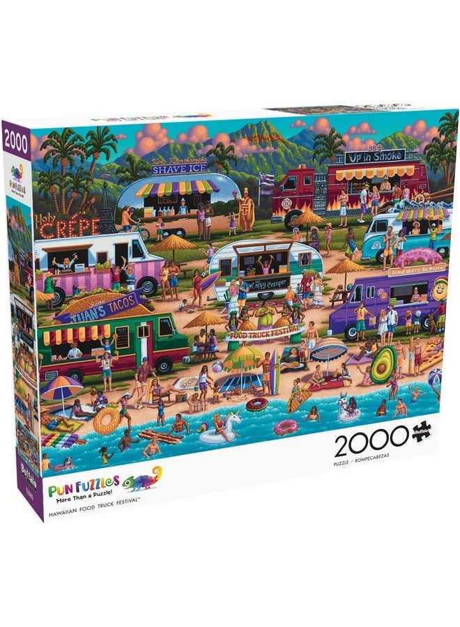 Buffalo Games - Heritage Artworks - Hawaiian Food Truck Festival - 2000 Piece Jigsaw Puzzle for Adults -Challenging Puzzle Perfect for Game Nights - Finished Size is 38.50 x 26.50 - Image 1