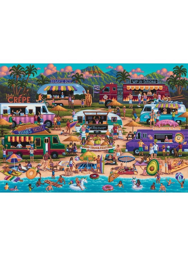 Buffalo Games - Heritage Artworks - Hawaiian Food Truck Festival - 2000 Piece Jigsaw Puzzle for Adults -Challenging Puzzle Perfect for Game Nights - Finished Size is 38.50 x 26.50 - Image 2