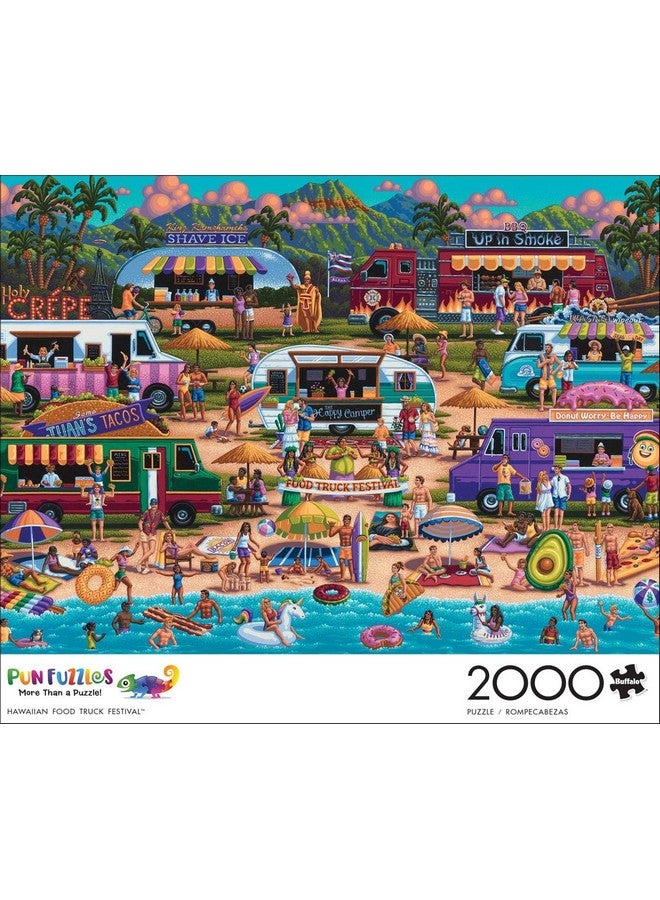 Buffalo Games - Heritage Artworks - Hawaiian Food Truck Festival - 2000 Piece Jigsaw Puzzle for Adults -Challenging Puzzle Perfect for Game Nights - Finished Size is 38.50 x 26.50 - Image 3