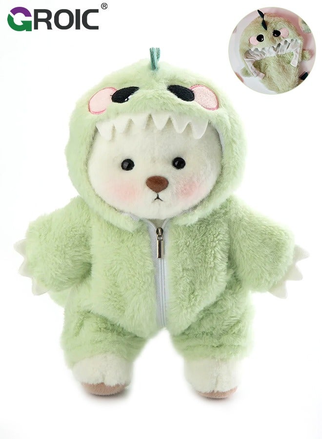 GROIC Joint Teddy Bear Doll Clothes, 30CM Plush Doll Clothes Set, Cute Stuffed Animal Clothing Accessories Gift for Kids Girls Women Birthday (Dinosaur Suit, No Bear) - Image 1