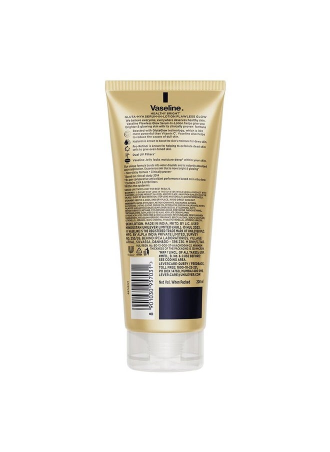 Vaseline Vaseline Gluta-Hya Flawless Glow, 200ml, Serum-In-Lotion  - Image 2