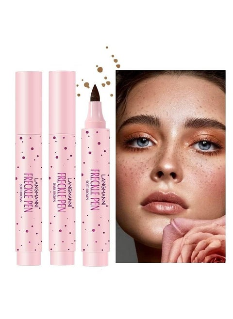 Langmanni: New Natural-Look Freckle Pen - Vivid, Waterproof, and Non-Smudging Freckle and Spot Pen! (01soft brown)