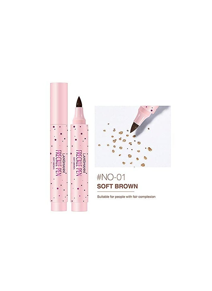 Langmanni: New Natural-Look Freckle Pen - Vivid, Waterproof, and Non-Smudging Freckle and Spot Pen! (01soft brown)