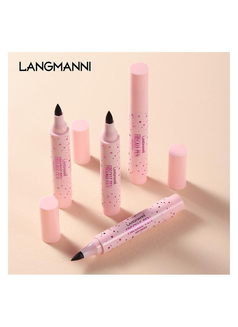 Langmanni: New Natural-Look Freckle Pen - Vivid, Waterproof, and Non-Smudging Freckle and Spot Pen! (01soft brown)
