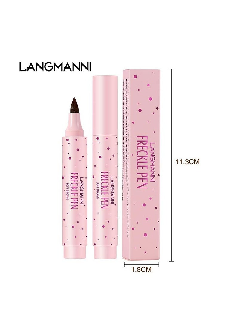 Langmanni: New Natural-Look Freckle Pen - Vivid, Waterproof, and Non-Smudging Freckle and Spot Pen! (01soft brown)