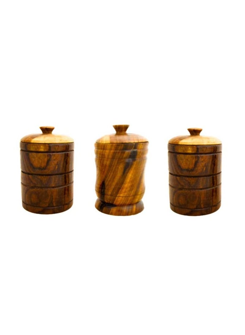 Egypt Antiques Sugar set 3 pieces handmade from healthy wood 100% natural  - Image 4
