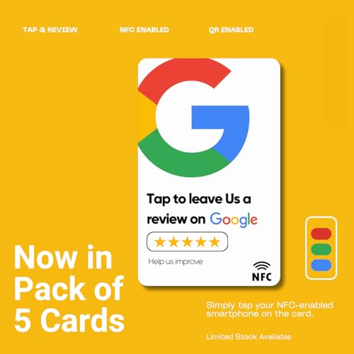 tinydabba Review NFC Card - Pack of 5 Cards. With NFC & QR Code - Image 4