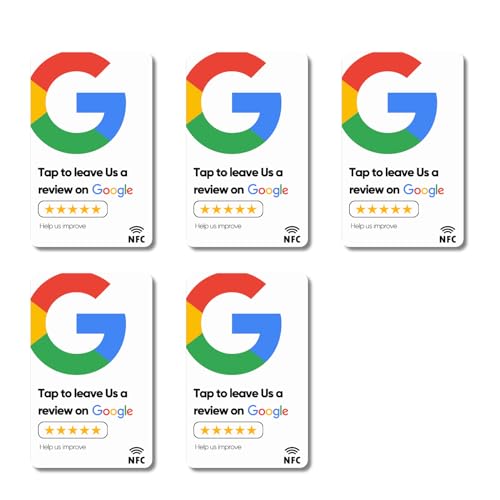 tinydabba Review NFC Card - Pack of 5 Cards. With NFC & QR Code - Image 1
