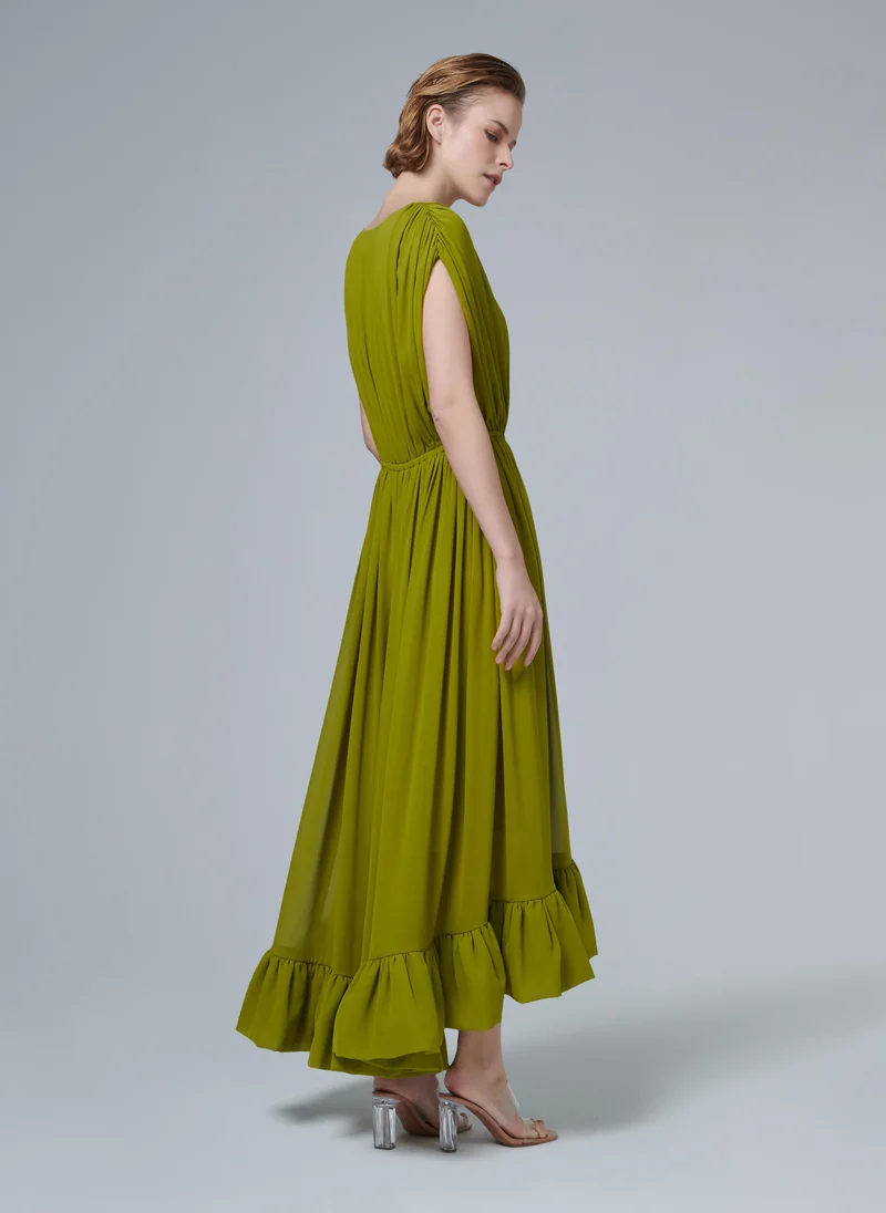 leem Maxi Frilled Dress