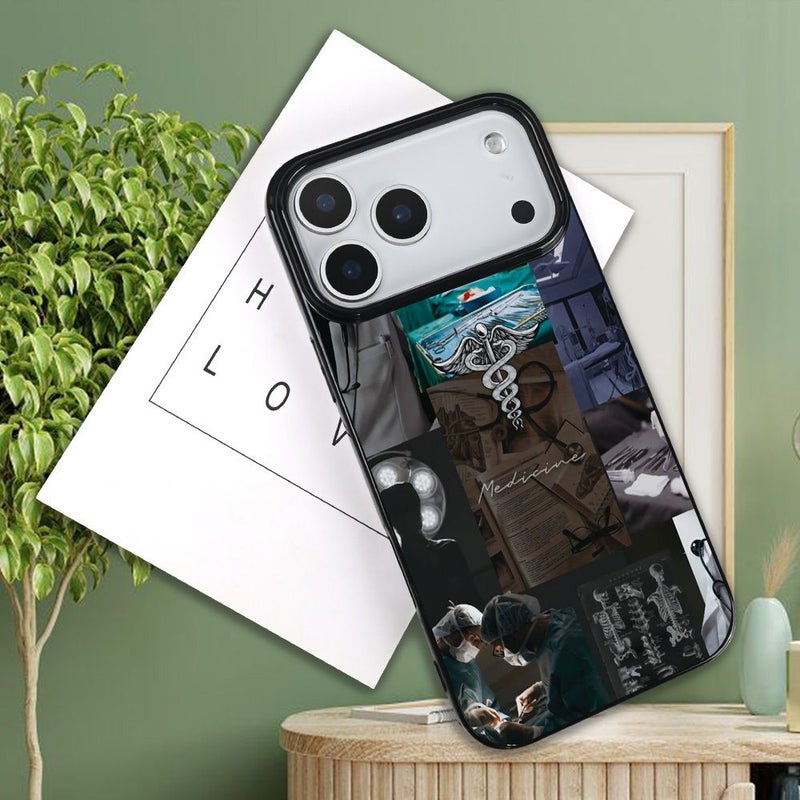 White Phone Case For iPhone 11 Medical Collage Design Luxurious Elegant UV Printing Resistant Yellowing Dirt Stylish Trendy - Image 5