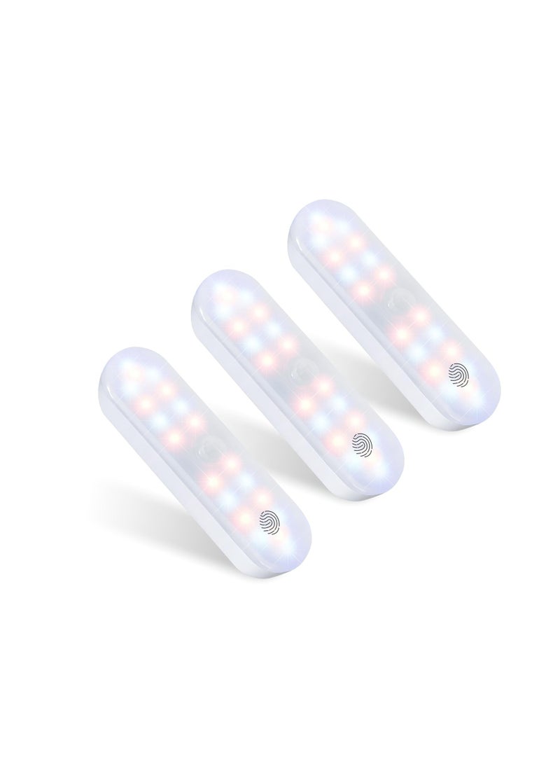 KASTWAVE Wireless Motion Sensor Light Mini, LED Automatic Night Light Dimmable Cabinet Light, Removable & Touch Control Magnetic Light for Closet, Cabinet, Stairs, Drawer, Pantry, Cupboard, Wardrobe (3Pcs) - Image 1
