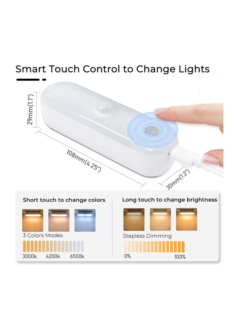 KASTWAVE Wireless Motion Sensor Light Mini, LED Automatic Night Light Dimmable Cabinet Light, Removable & Touch Control Magnetic Light for Closet, Cabinet, Stairs, Drawer, Pantry, Cupboard, Wardrobe (3Pcs) - Image 3