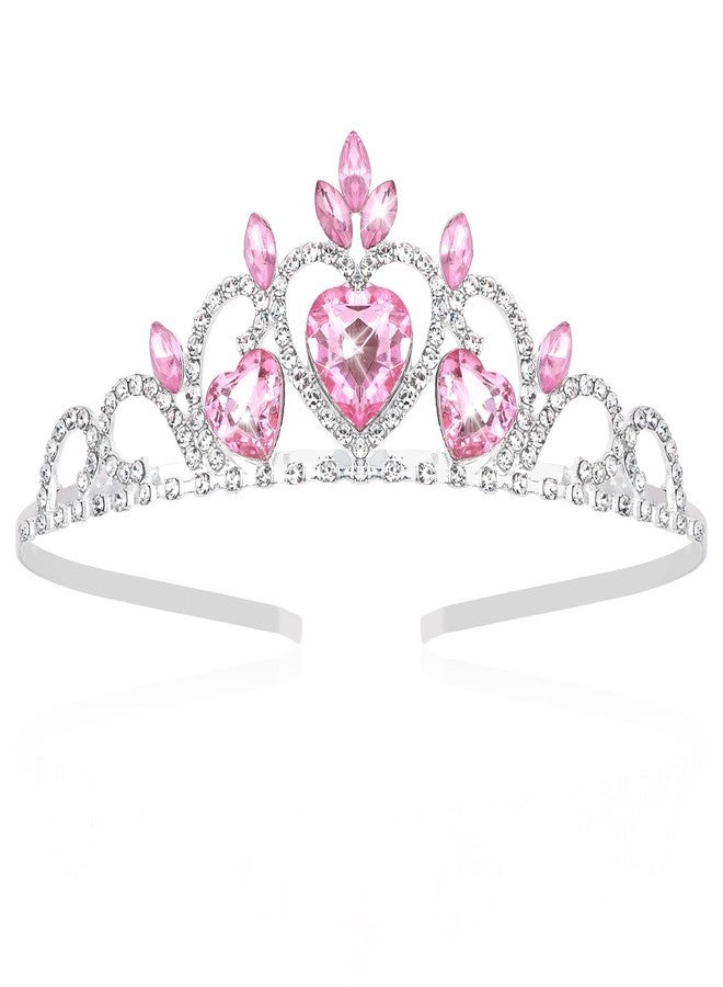 ANBALA Princess Crown Pink Rhinestone Tiaras for Women Girls Crystal Tiaras for Birthday Prom, Halloween - Image 1