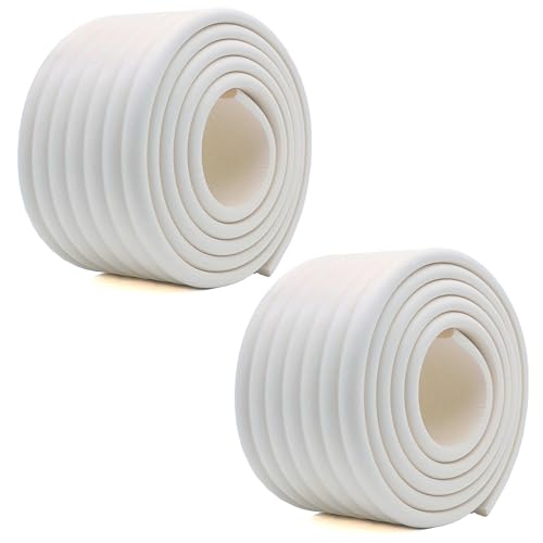 M2cbridge Multifunctional Edge and Corner Guard Coverage Baby Safety Bumper DIY 6.5 Ft (Rice White (6.5ft x 2)) - Image 1