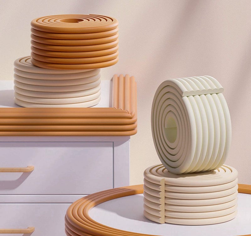 M2cbridge Multifunctional Edge and Corner Guard Coverage Baby Safety Bumper DIY 6.5 Ft (Rice White (6.5ft x 2)) - Image 3