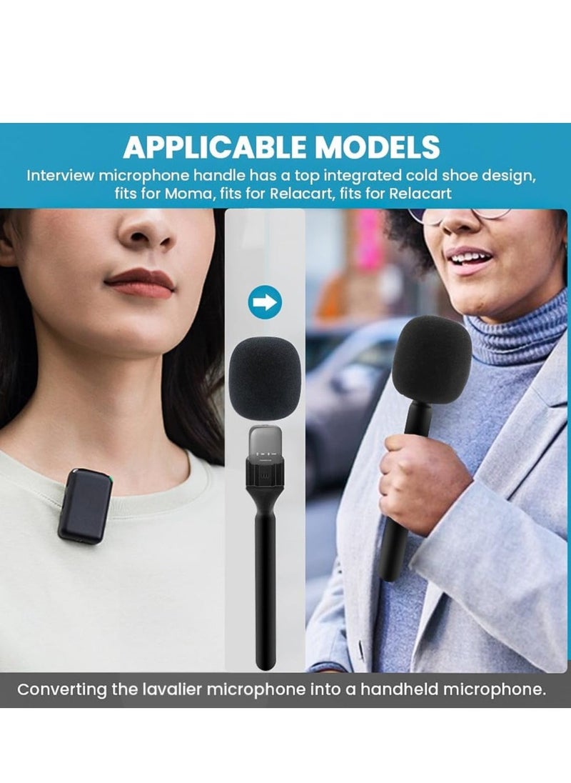 ELTRAZONE - Wireless Microphone Adapter for DJI Mic 2 – Handheld Mount Compatible with Wireless Interview Microphone Systems – Perfect for Vlogs, Podcasts, Interviews, and Professional Audio Recording – Easy Setup & Clear Sound Capture - Image 1