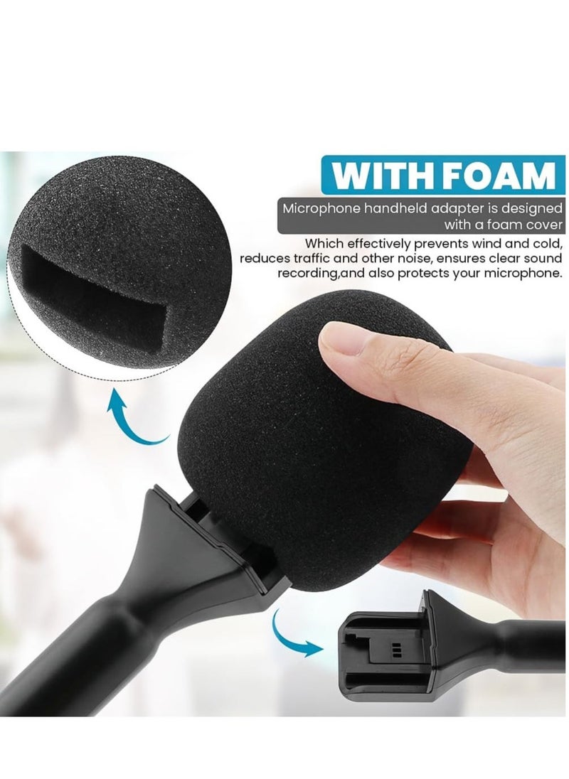 ELTRAZONE - Wireless Microphone Adapter for DJI Mic 2 – Handheld Mount Compatible with Wireless Interview Microphone Systems – Perfect for Vlogs, Podcasts, Interviews, and Professional Audio Recording – Easy Setup & Clear Sound Capture - Image 1