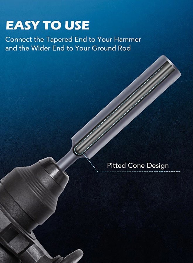 ZELCAN SDS-Plus Ground Rod Driver for 5/8” & 3/4” Ground Rods - Image 5