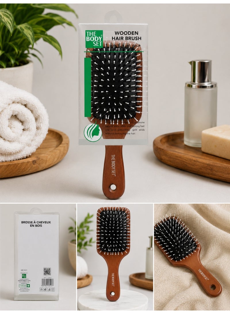 THE BODY SET Wooden Hair Brush Big