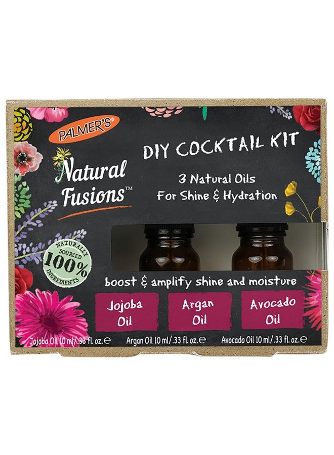 PALMER'S Natural Fusions Diy Cocktail Kit Contains 3 Natural Oils For Hair Shine & Hydration 3 X .33 Fl. Oz. - Image 1