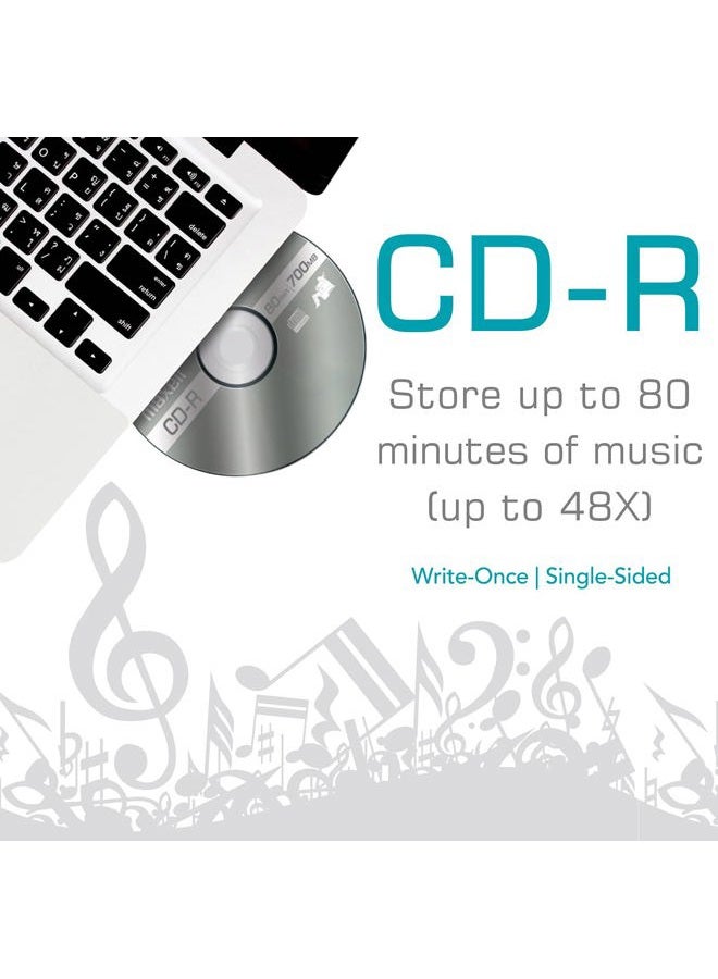 Maxell – 648205, Polycarbonate Substrate CD-R Disc - High-Quality Media for Data Storage, Music & Archiving - 700MB/80 Min Capacity with 48X Write Speed - 5 Pack with Jewel Cases - Image 2