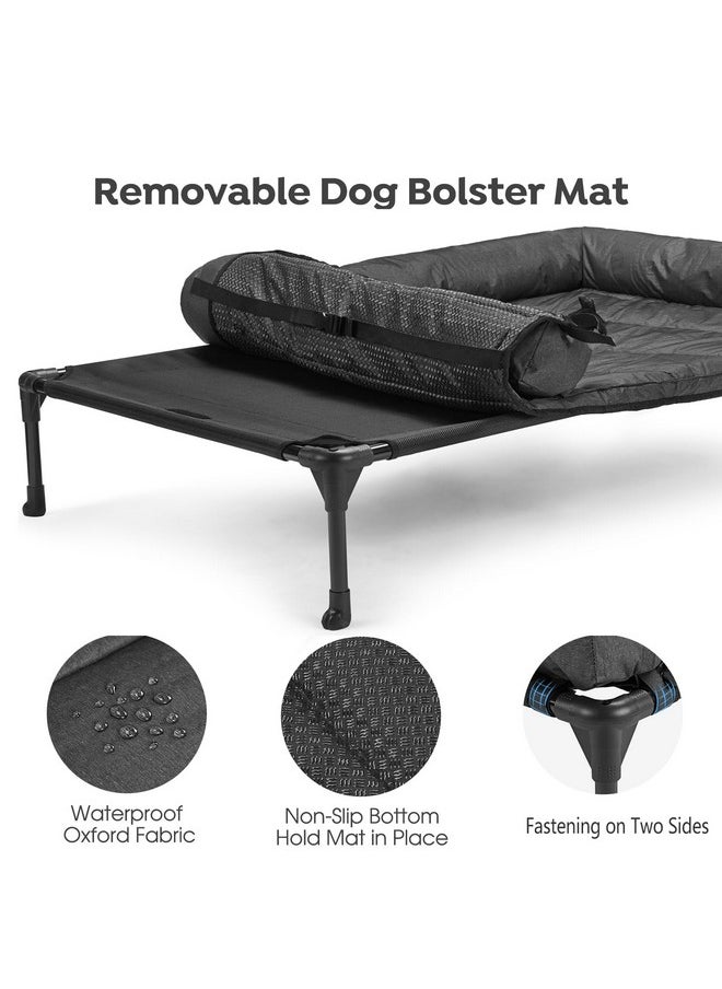 Veehoo Cooling Elevated Dog Bed + Waterproof Removable Pillow-Top Mat, Bolster Dog Cot Bed, Raised Pet Cot with Breathable Mesh, No-Slip Feet, Dog Couch Bed for Indoor & Outdoor, Large, Black CWC2331B - pzsku/ZCD7ED63E8019C2803987Z/45/_/1736426560/92a7f6e2-68a5-4921-8ea8-668dd93c6f50