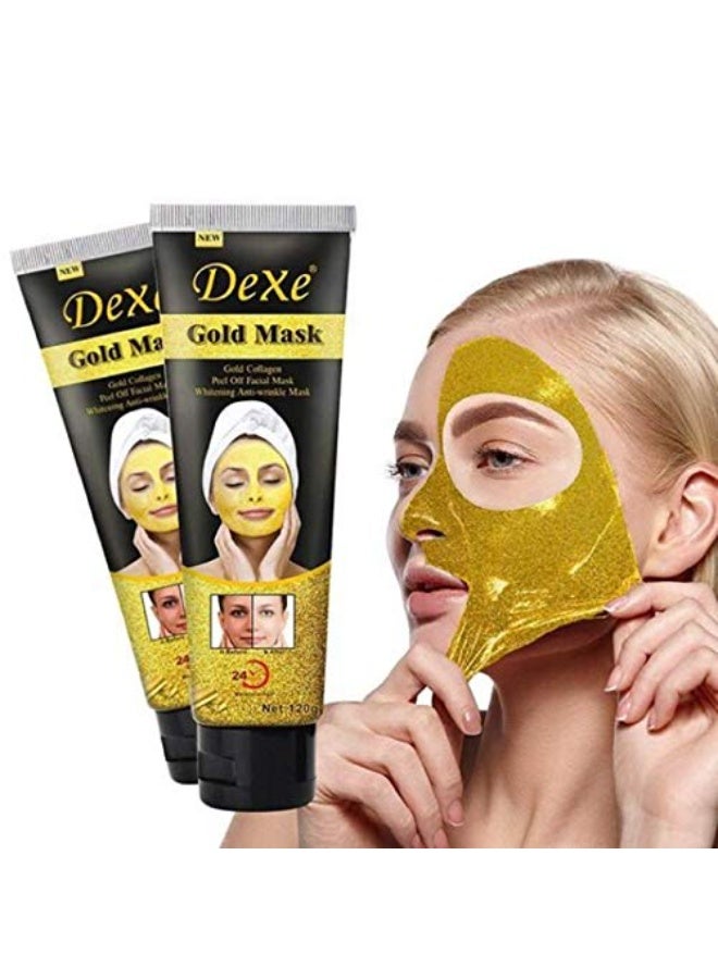 ديكسي قناع الوجه "ديكسي" (Dexe) المقشر بالكولاجين والذهب عيار 24 قيراط: للتفتيح ومقاومة التجاعيد - Image 4