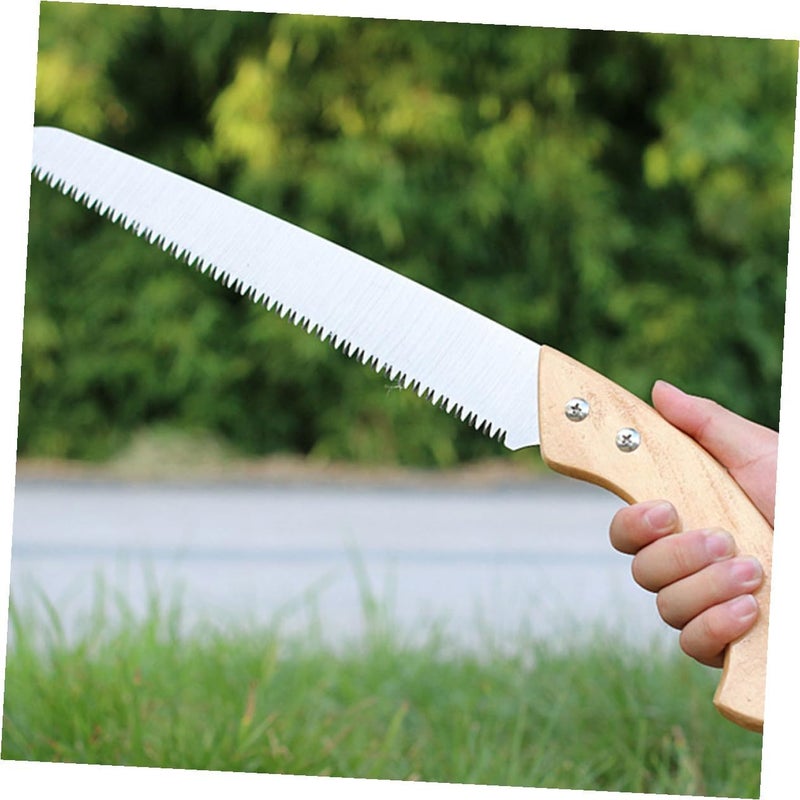 Pruning Saw and Woodworking Saw Garden Hand Tool for Domestic Fruit Tree Trimming Metallic Blade and Orange Handle - Image 5