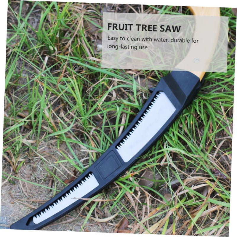 Pruning Saw and Woodworking Saw Garden Hand Tool for Domestic Fruit Tree Trimming Metallic Blade and Orange Handle - Image 3
