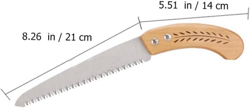 Pruning Saw and Woodworking Saw Garden Hand Tool for Domestic Fruit Tree Trimming Metallic Blade and Orange Handle - Image 2