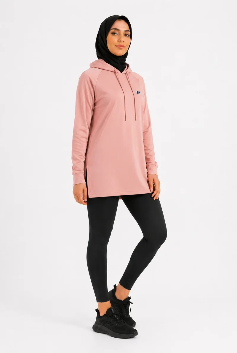 Moveletix Women's Training Top Hooded Pink Soft