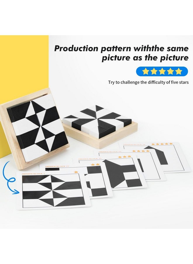 QZMTOY Wooden Blocks Puzzle Table Games, Brain Teaser Puzzle Game with 80 Challenges,Brain Toys for Kids, STEM Montessori Toys for Boys Girls,Travel Toys,Stocking Stuffers for Kids - Image 3