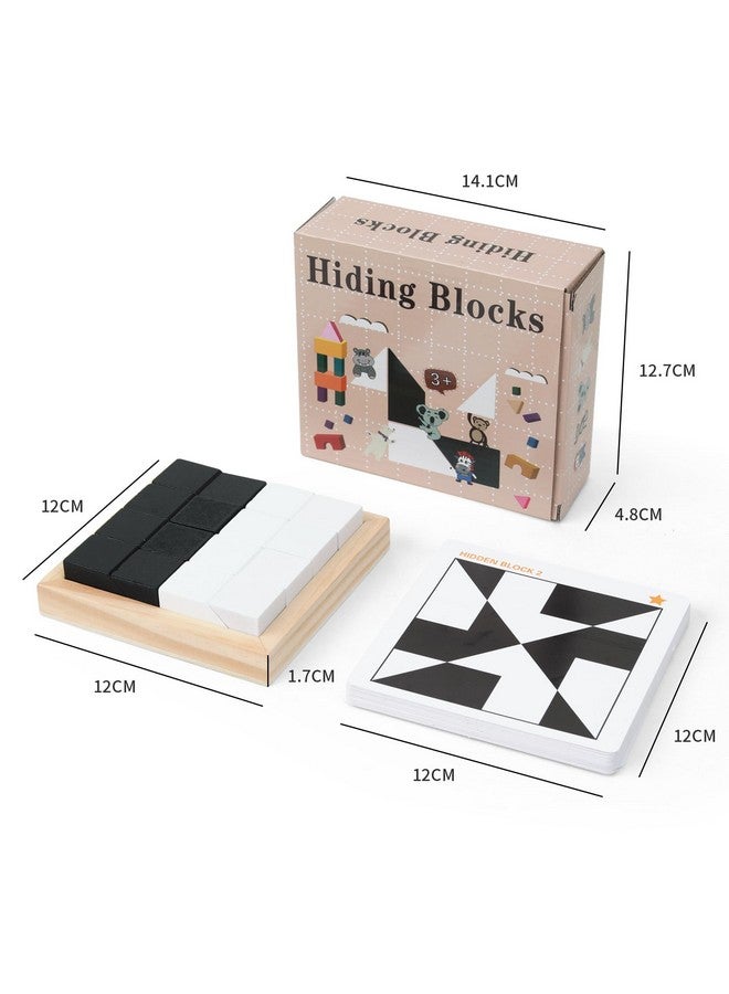 QZMTOY Wooden Blocks Puzzle Table Games, Brain Teaser Puzzle Game with 80 Challenges,Brain Toys for Kids, STEM Montessori Toys for Boys Girls,Travel Toys,Stocking Stuffers for Kids - Image 5