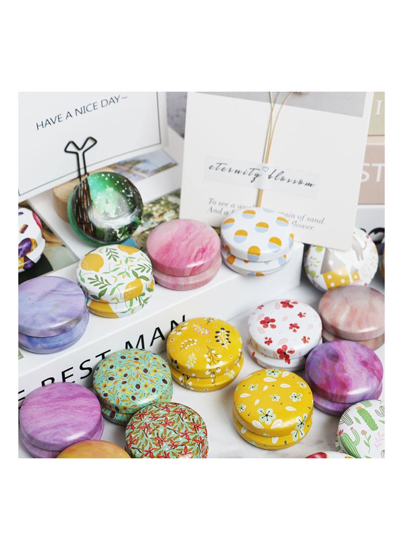 سيوسي 12 عبوة من علب علب فارغة مستديرة للشموع على شكل زهرة علب صغيرة للسفر سعة 20 مل زجاجة حاوية قابلة لإعادة الملء لمسحوق ظلال العيون مرهم الشفاه - Image 4