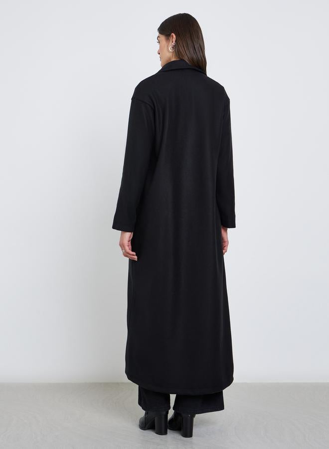 ستايلي معطف طويل بملمس صوف - Image 5