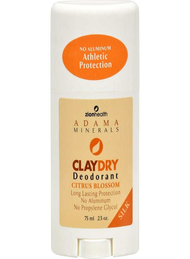 Adama Minerals Deodorant,Clay,Dry,Citrus