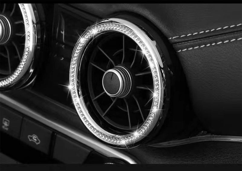 CONGCONG Bling Crystal Shiny AC Vent Rings for Nissan Sentra - Image 4