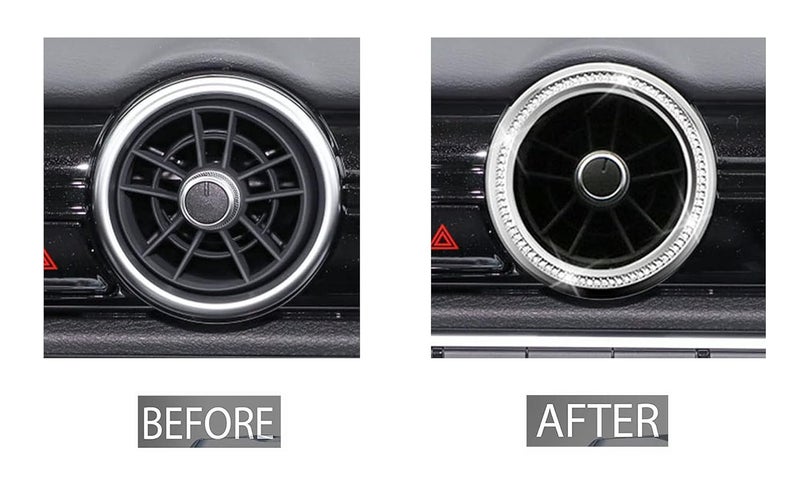 CONGCONG Bling Crystal Shiny AC Vent Rings for Nissan Sentra - Image 2