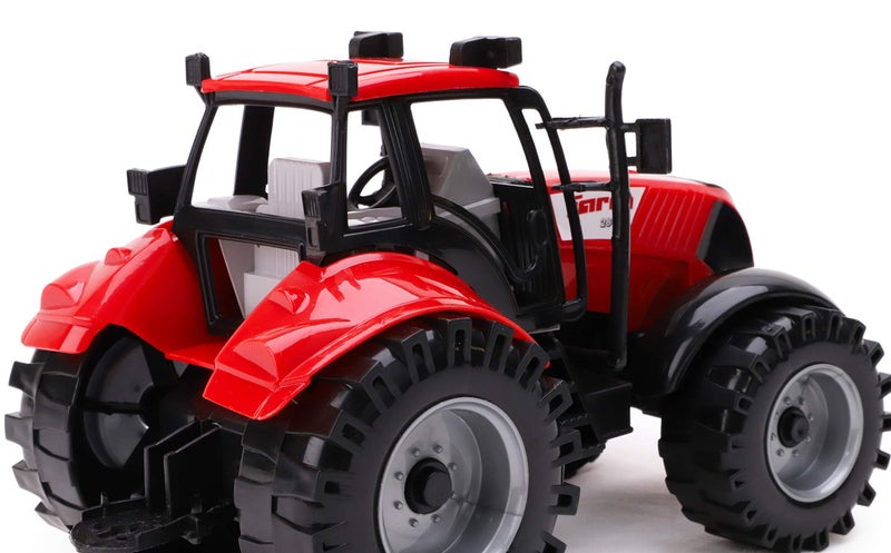 Toyland جرار مزرعة يعمل بالطاقة الاحتكاكية من تويلاندⓇ مع غطاء قابل للفتح - متوفر باللون الوردي، الأزرق، الأحمر والأخضر (أحمر) - Image 5