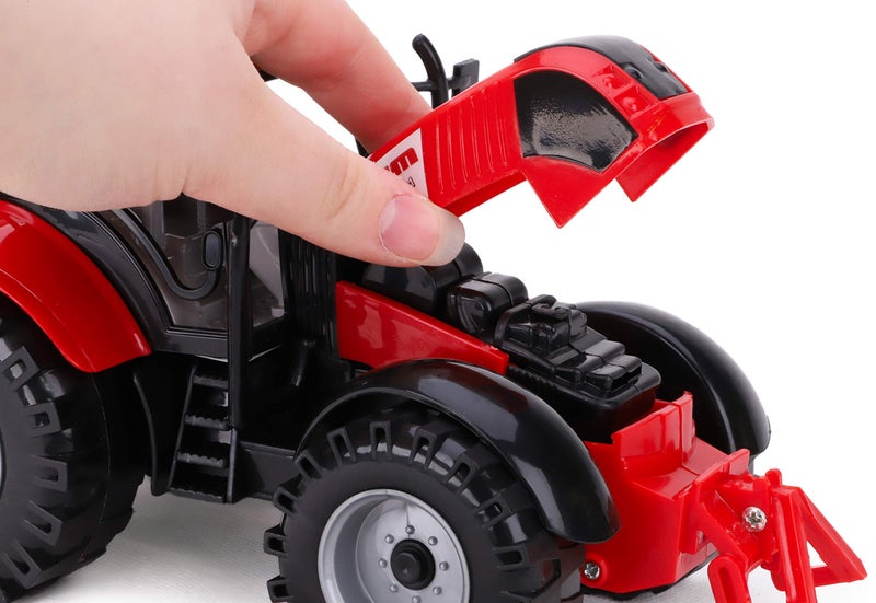 Toyland جرار مزرعة يعمل بالطاقة الاحتكاكية من تويلاندⓇ مع غطاء قابل للفتح - متوفر باللون الوردي، الأزرق، الأحمر والأخضر (أحمر) - Image 4