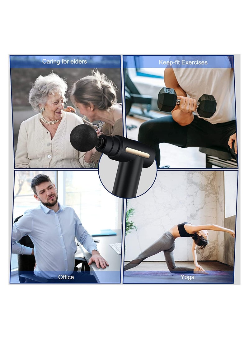 Generic Mini Massage Gun – Portable Muscle Massager, 6 Speeds, 4 Heads, Ultra Quiet 35dB, USB-C Rechargeable  - Image 3