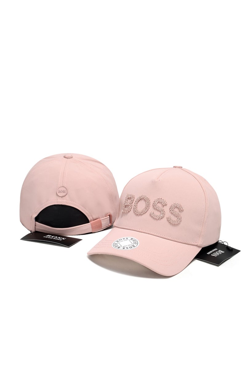 BOSS Pink Cap with Beaded 3D Logo & Brand Badge