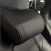 Tuxihapp Car Neck Pillow Memory Foam Ergonomic Auto Headrest Cushion Pillow Relieve Driving Fatigue Car Neck Support Pillows Comfortable Leather Vehicle Seat Pillows with Adjustable Strap Black - Image 2